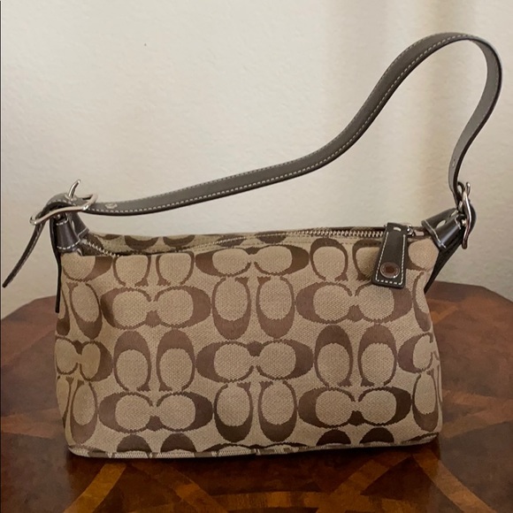 Coach Handbags - COACH Brown Signature Canvas purse